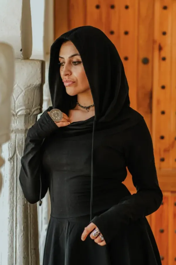 The TwoSisters Plus Size|Gypsy-Elven Pixie Dress Zwart