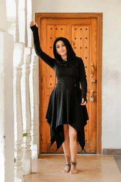 The TwoSisters Plus Size|Gypsy-Elven Pixie Dress Zwart