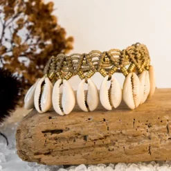 The TwoSisters Enkelbandjes-Enkelbandje Macramé Kauri Massala