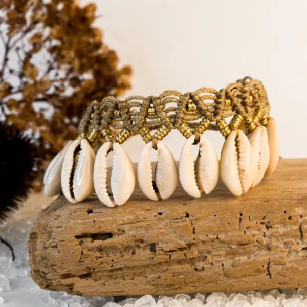 The TwoSisters Enkelbandjes-Enkelbandje Macramé Kauri Massala