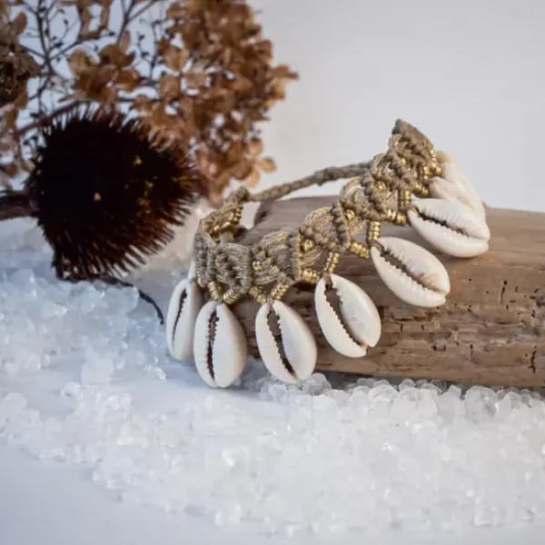 The TwoSisters Enkelbandjes-Enkelbandje Macramé Kauri Massala