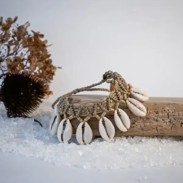 The TwoSisters Enkelbandjes-Enkelbandje Macramé Kauri Massala