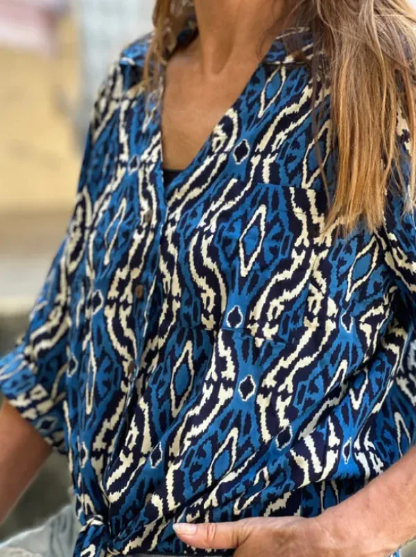 The TwoSisters Ibiza|Flamenco-Flamenco Rok & Blouse Blauw