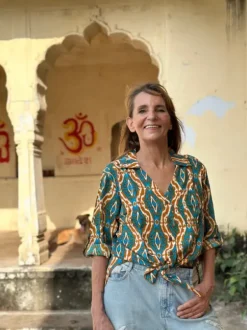 The TwoSisters Ibiza|Flamenco-Flamenco Rok & Blouse Bleu