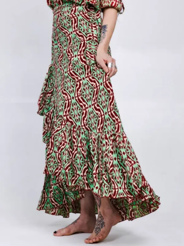 The TwoSisters Ibiza|Flamenco-Flamenco Rok & Blouse Groen