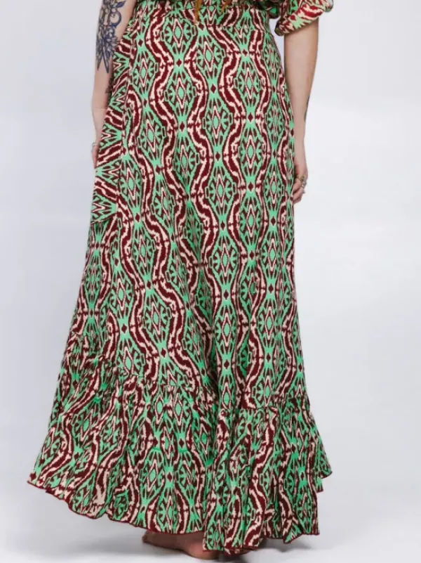 The TwoSisters Ibiza|Flamenco-Flamenco Rok & Blouse Groen