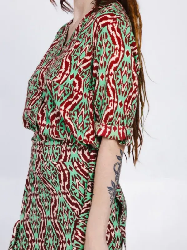 The TwoSisters Ibiza|Flamenco-Flamenco Rok & Blouse Groen