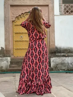 The TwoSisters Ibiza|Flamenco-Flamenco Rok & Blouse Rood