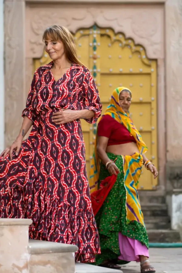 The TwoSisters Ibiza|Flamenco-Flamenco Rok & Blouse Rood