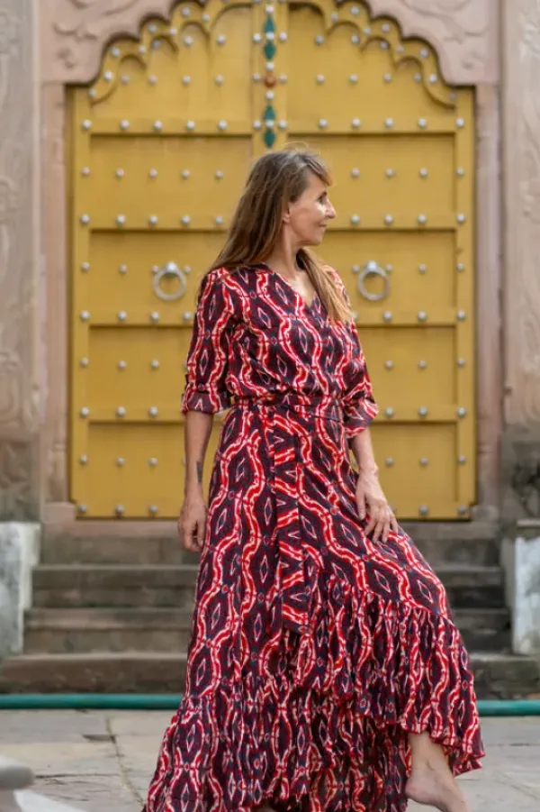 The TwoSisters Ibiza|Flamenco-Flamenco Rok & Blouse Rood