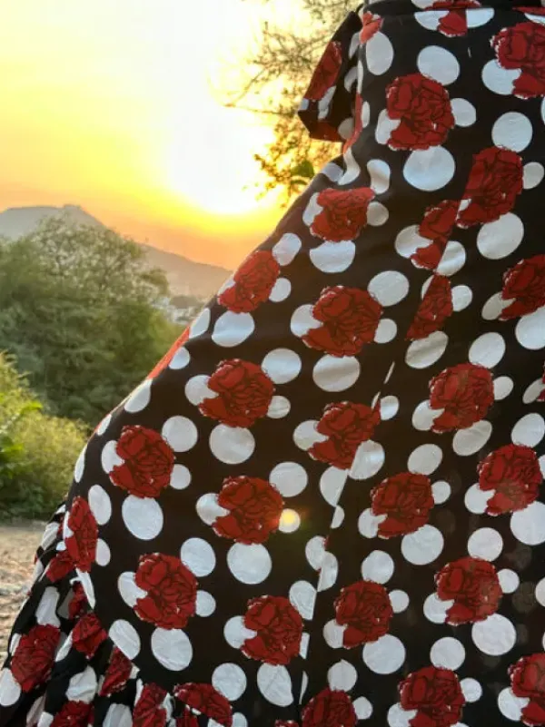 The TwoSisters Ibiza|Flamenco-Flamenco Rok Rozen Zwart