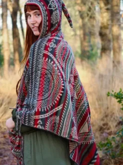 The TwoSisters Plus Size-Fleece Poncho