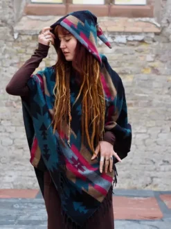 The TwoSisters Plus Size-Fleece Poncho