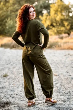 The TwoSisters Broeken|Broeken En Legging-Flow Pant Groen