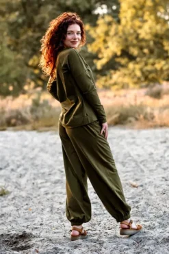 The TwoSisters Broeken|Broeken En Legging-Flow Pant Groen