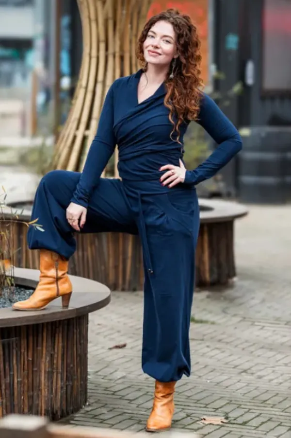 The TwoSisters Broeken|Broeken En Legging-Flow Pant Marineblauw