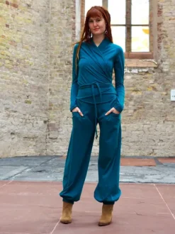 The TwoSisters Broeken|Broeken En Legging-Flow Pant Petrol