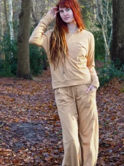The TwoSisters Tops|Lange Mouw-Flow Sweater Nude