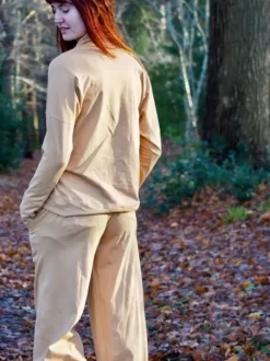 The TwoSisters Tops|Lange Mouw-Flow Sweater Nude