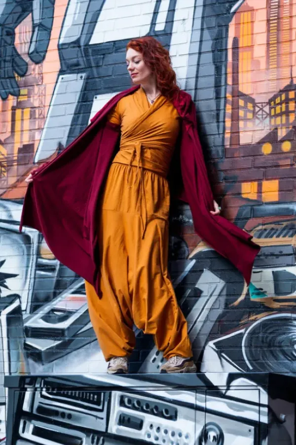 The TwoSisters Tops|Plus Size-Fly vest Marroon rood