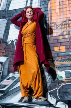 The TwoSisters Tops|Plus Size-Fly vest Marroon rood