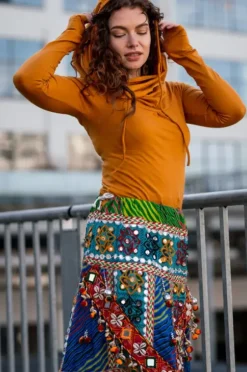 The TwoSisters Tops|Plus Size-Fortuna Tuniek Oranje