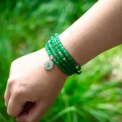 The TwoSisters Kettingen|Buddhist Malas-Green Onyx mala