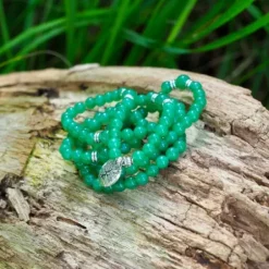 The TwoSisters Kettingen|Buddhist Malas-Green Onyx mala