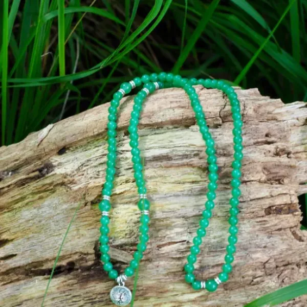 The TwoSisters Kettingen|Buddhist Malas-Green Onyx mala