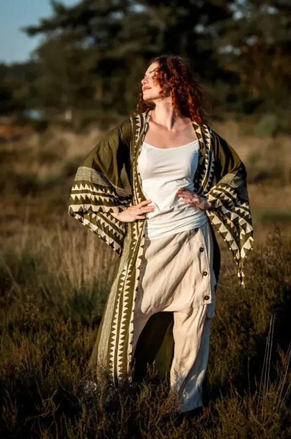 The TwoSisters Broeken|Broeken En Legging-Harem broek gebroken wit