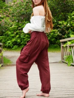 The TwoSisters Broeken|Broeken En Legging-Harem broek Warm Bruin
