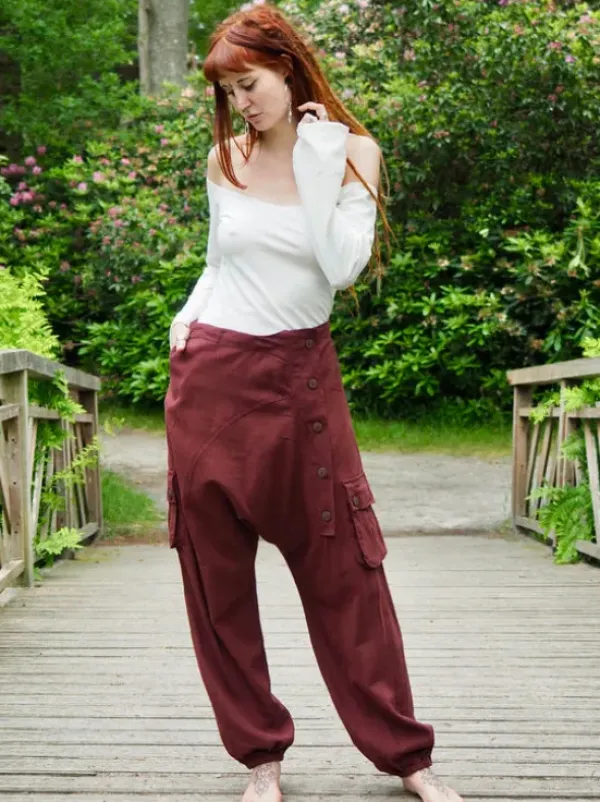 The TwoSisters Broeken|Broeken En Legging-Harem broek Warm Bruin