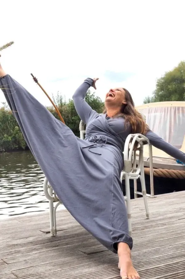 The TwoSisters Broeken|Broeken En Legging-Harmonia Harem Pant Grijs/Blue