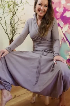 The TwoSisters Broeken|Broeken En Legging-Harmonia Harem Pant Licht Taupe