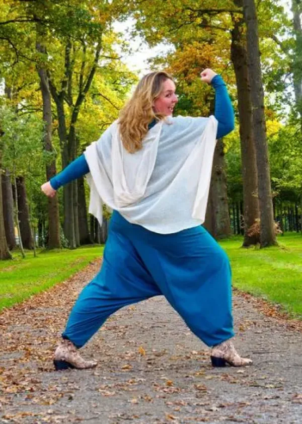 The TwoSisters Broeken|Broeken En Legging-Harmonia Harem Pant Petrol