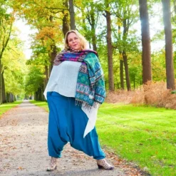 The TwoSisters Broeken|Broeken En Legging-Harmonia Harem Pant Petrol