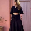 The TwoSisters Broeken|Broeken En Legging-Harmonia Harem Pant Zwart
