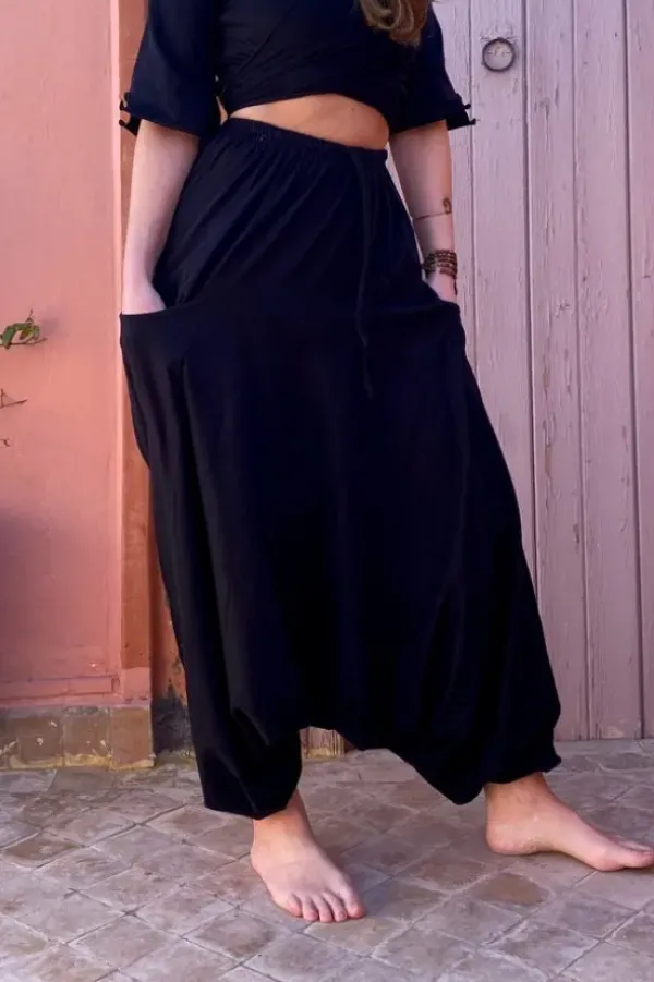 The TwoSisters Broeken|Broeken En Legging-Harmonia Harem Pant Zwart