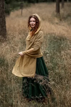 The TwoSisters Plus Size-Hooded Poncho Massala