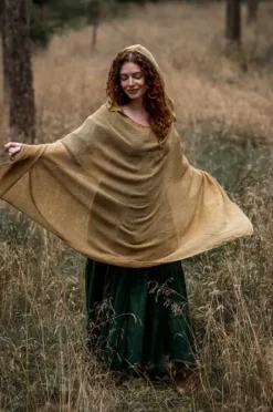 The TwoSisters Plus Size-Hooded Poncho Massala