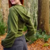 The TwoSisters Tops|Plus Size-Hooded Vest Sweater Groen