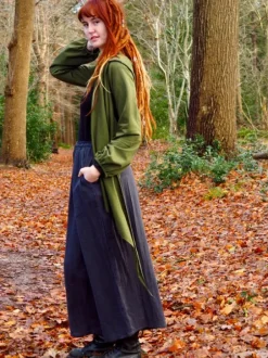 The TwoSisters Tops|Plus Size-Hooded Vest Sweater Groen