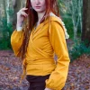 The TwoSisters Tops|Plus Size-Hooded Vest Sweater Oker