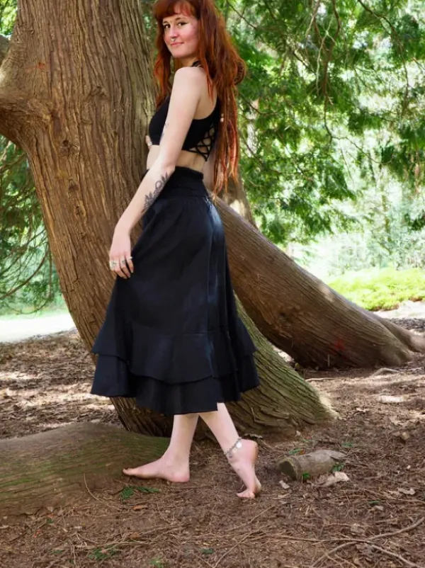 The TwoSisters Ibiza|Flamenco-Ibiza Flamenco Rok zwart
