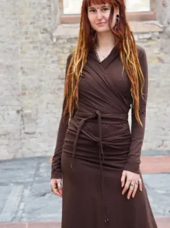 The TwoSisters Tops|Plus Size-Iris Top donkerbruin