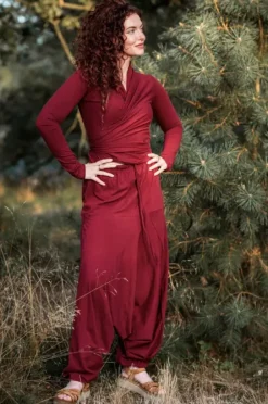 The TwoSisters Tops|Plus Size-Iris Top Marroon Rood