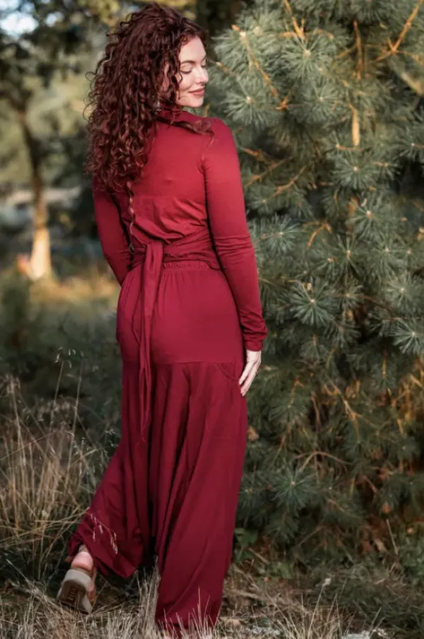 The TwoSisters Tops|Plus Size-Iris Top Marroon Rood