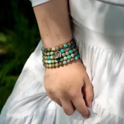 The TwoSisters Kettingen|Buddhist Malas-Jasper Buddha Lotus mala