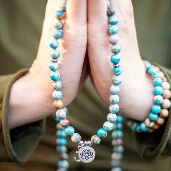 The TwoSisters Kettingen|Buddhist Malas-Jasper Buddha Lotus mala