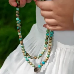 The TwoSisters Kettingen|Buddhist Malas-Jasper Buddha Lotus mala